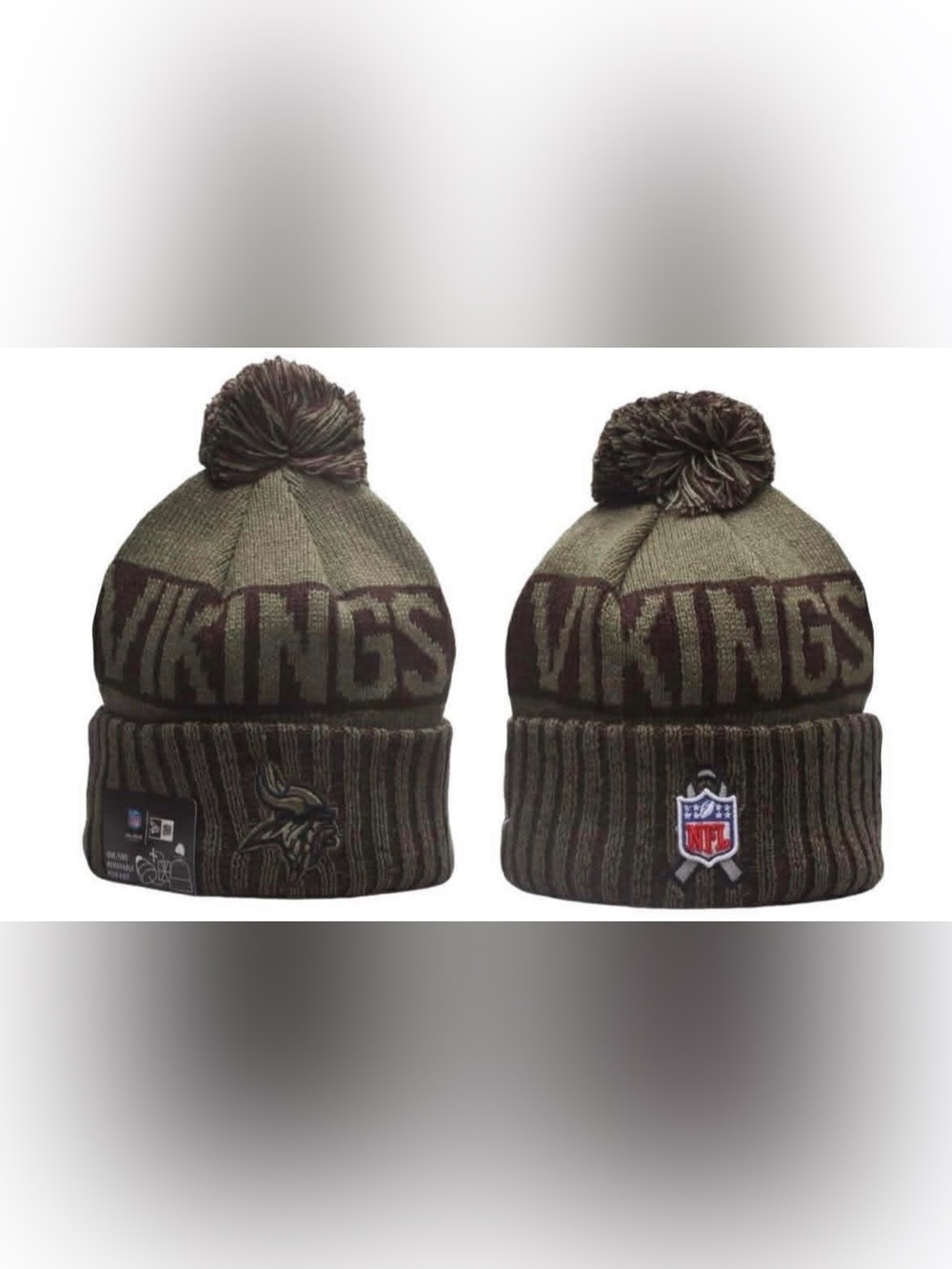 Minnesota Vikings Salute to Service New Era NFL Beanie OSFM - Brand New